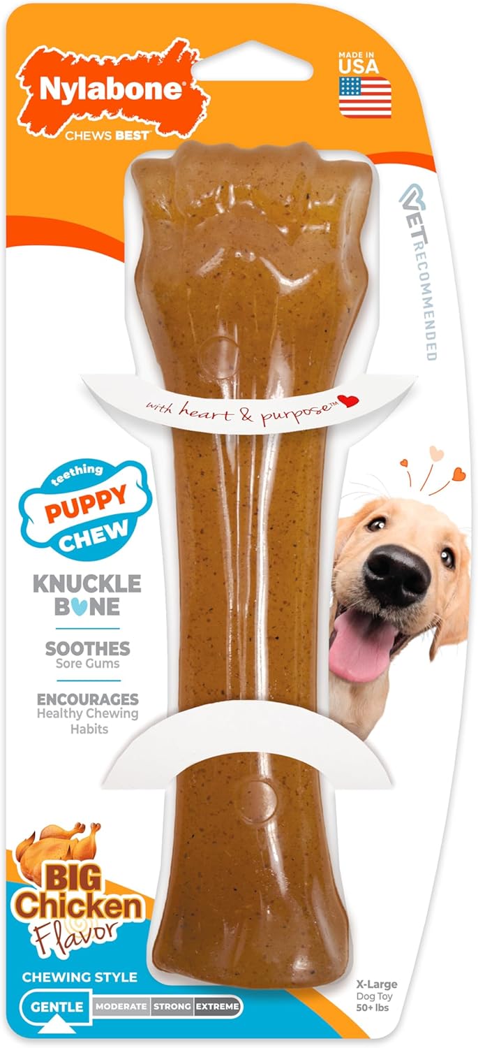 Nylabone Ring Bone Chew Toy for Puppies, Puppy Teething Toys, Puppy Enrichment Toys, Chicken Flavor, X-Small Dogs - Up to 15 lbs, 1 Count - Image 13