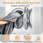 Reusable dog mat placed in a puppy playpen setting