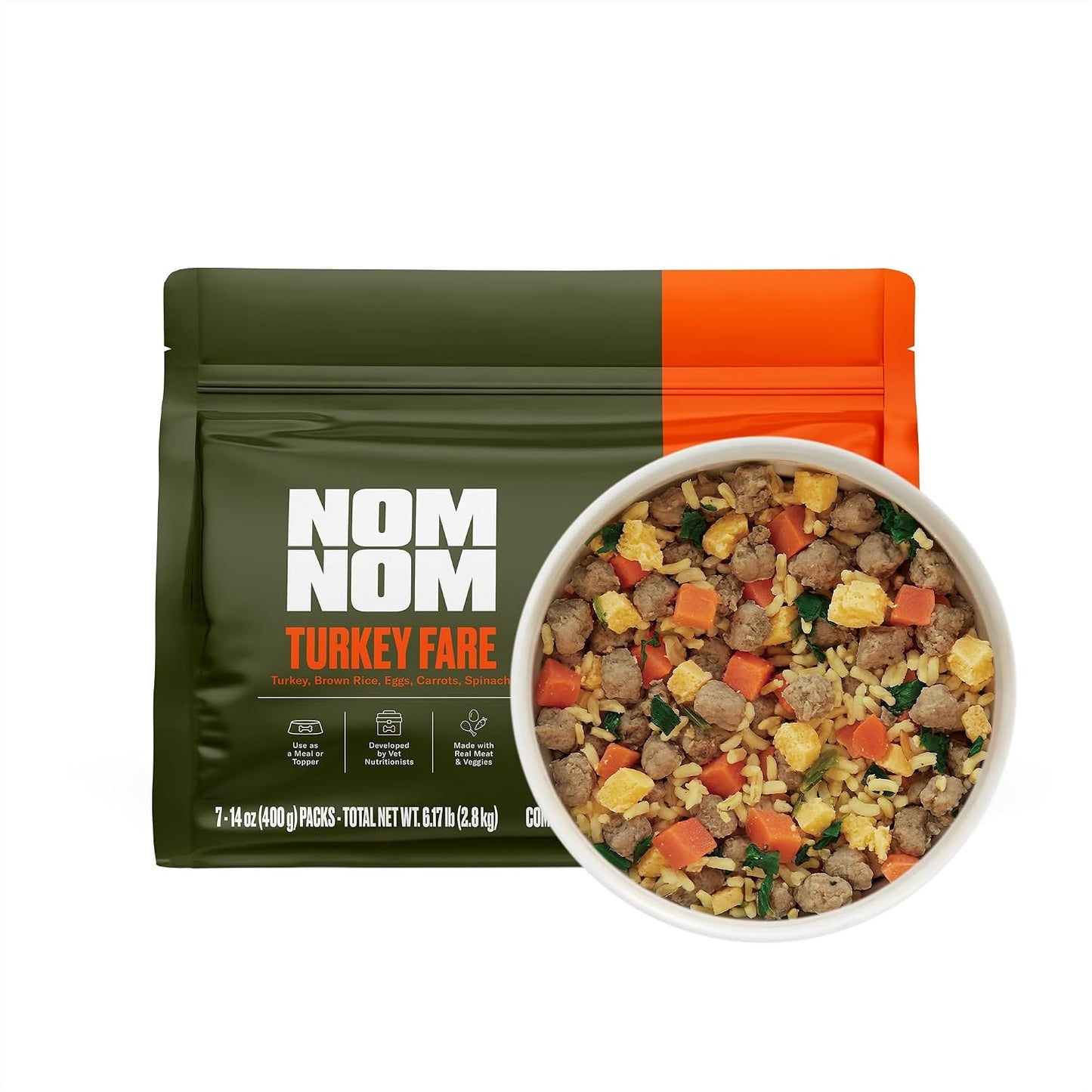 Nom Nom Freshly-Made Frozen Variety Pack Dog Food - Vet-Formulated Fresh Meals with Real Beef, Chicken, Turkey & Pork - Gently Cooked, Complete & Balanced Nutrition - 14oz Pouches, Pack of 7 - Image 14