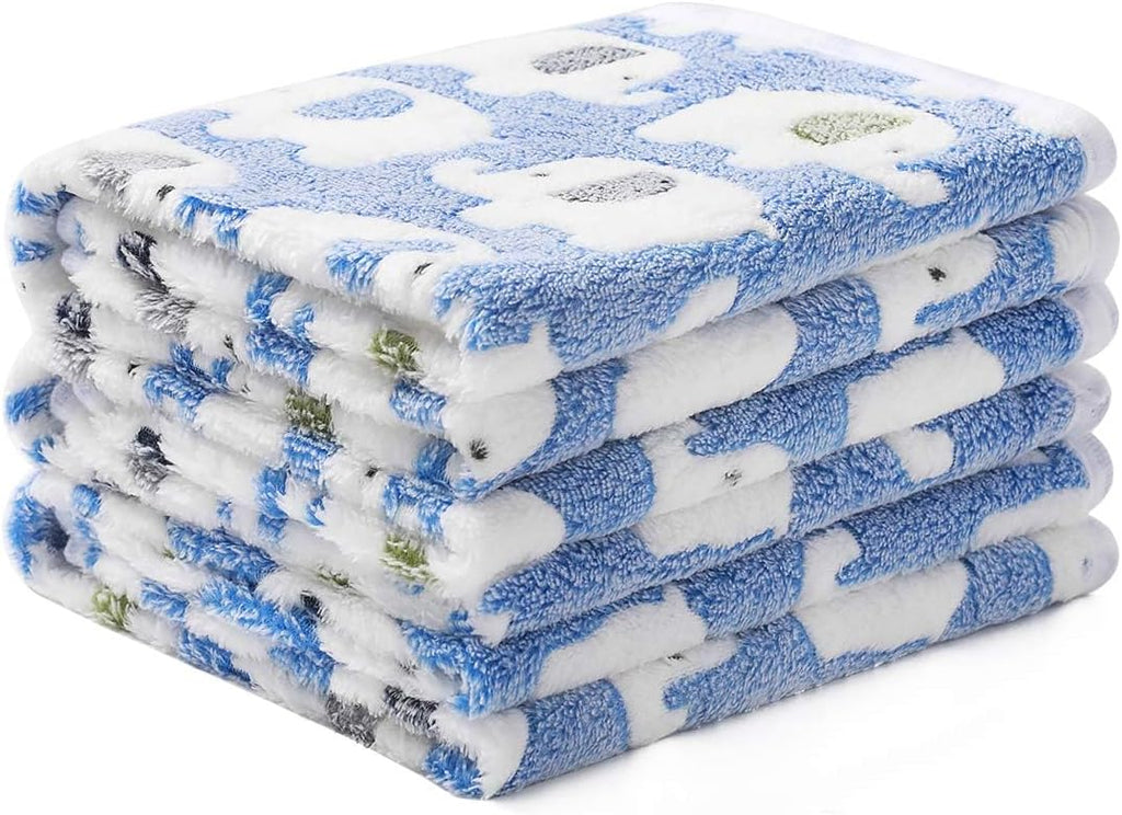1 Pack 3 Blankets Super Soft Fluffy Premium Cute Elephant Pattern Pet Blanket Flannel Throw for Dog Puppy Cat Blue/Pink/Yellow Small(23x16 inch) - Image 9
