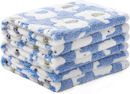 1 Pack 3 Blankets Super Soft Fluffy Premium Cute Elephant Pattern Pet Blanket Flannel Throw for Dog Puppy Cat Blue/Pink/Yellow Small(23x16 inch) - Image 9