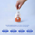 Natural hip and joint dog care tablets with collagen to repair cartilage