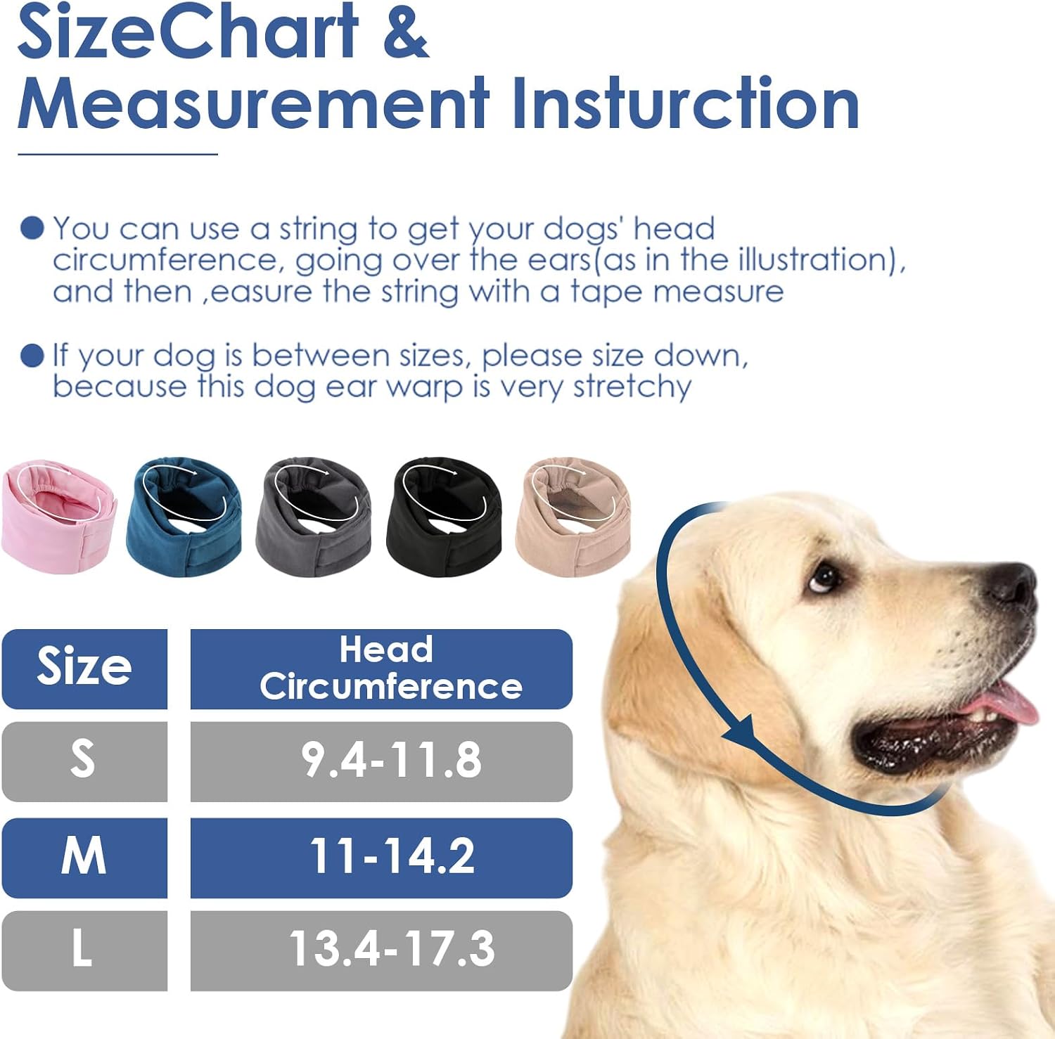 AOFITEE no shake ear wraps for dogs during fireworks and thunderstorms.