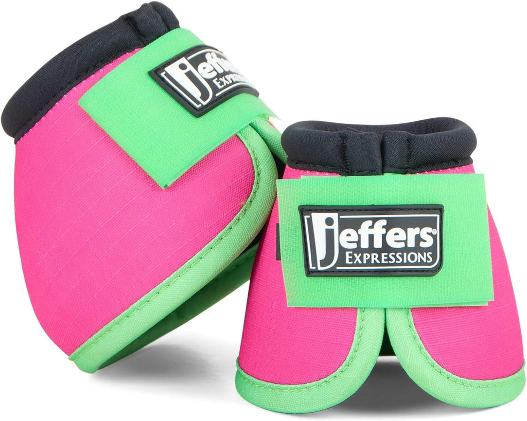 Jeffers Equine No Turn Bell Boots for Horses - Bisbee Blue, Medium | Shock Absorbing Hoof Protection | Secure Double Hook & Loop Closure, Perfect for Travel, Turnout, Training, & Riding - 1 Pair - Image 9