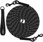 Taglory long dog leash front view showing black reflective training rope