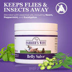 Farrier's Wife Belly Salve 7 ounce jar side profile
