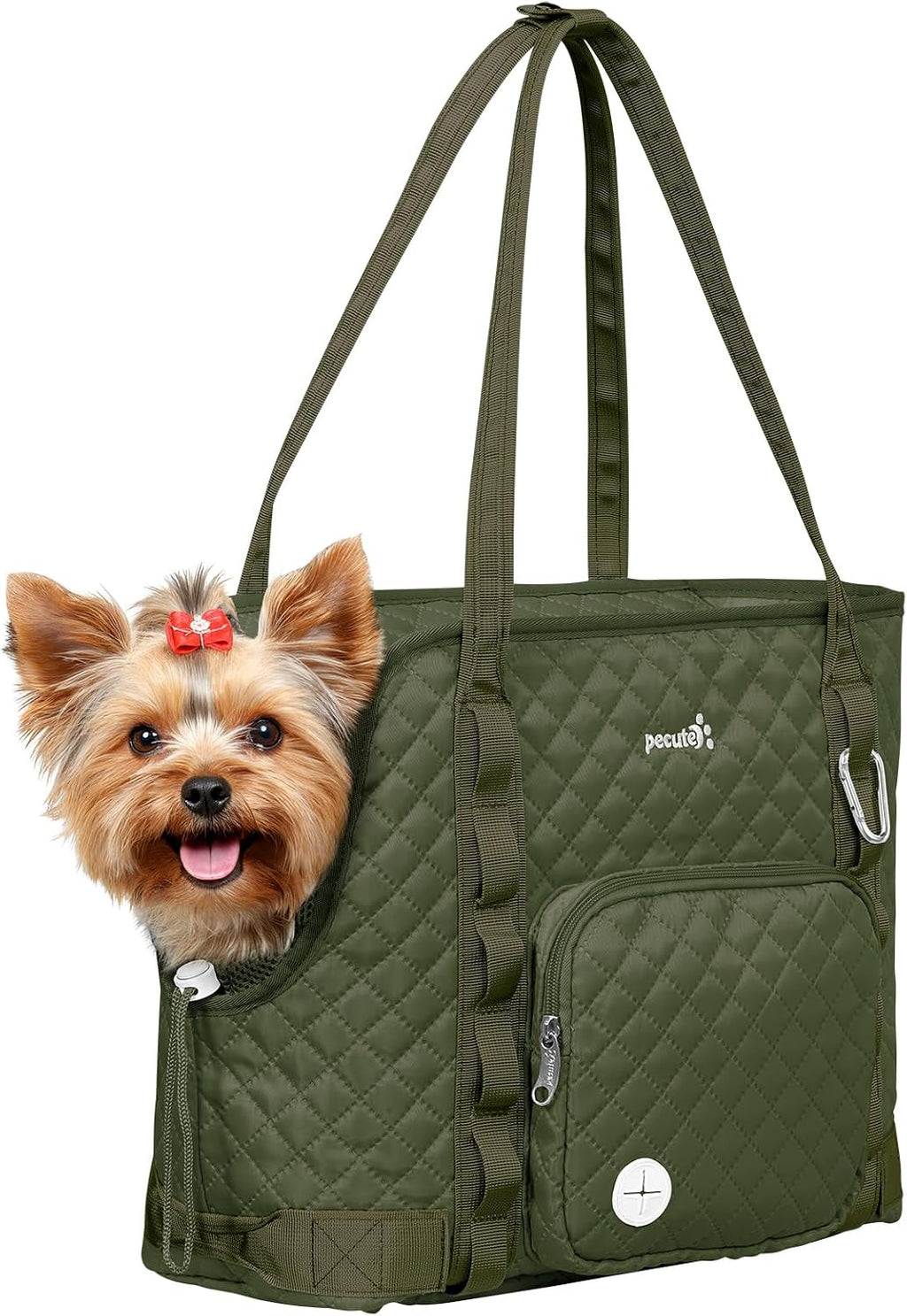 Pecute Dog Purse Carrier, Dog Carrier with Pockets for Small Dogs, Fits Dogs 5 lbs to 9 lbs, Cat and Puppies Tote Bag, Outing, Travel, Vet, Black - Image 9