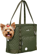 Pecute Dog Purse Carrier, Dog Carrier with Pockets for Small Dogs, Fits Dogs 5 lbs to 9 lbs, Cat and Puppies Tote Bag, Outing, Travel, Vet, Black - Image 9