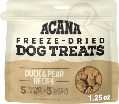ACANA authentic imported USA pet snacks bag standing on flat surface
