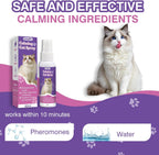 Applying RUAKPL cat calming spray to a cat carrier for vet visits