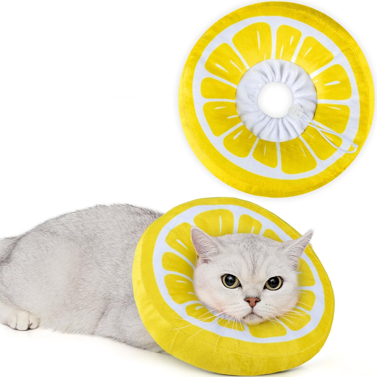 ANWA Adjustable Cat Cone Collar Soft, Cute Cat Donut Collar After Surgery, Kitten Recovery Cones to Stop Licking - Image 11