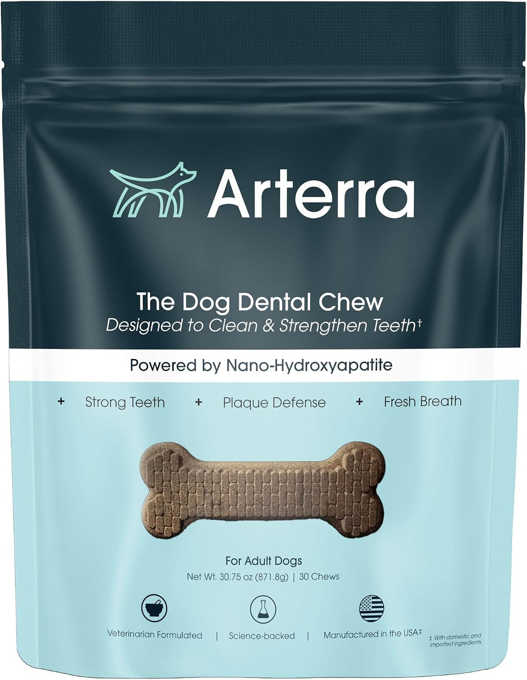 Arterra Pet Science Dog Dental Chews with Nano-Hydroxyapatite Next-Generation Daily Chews for Stronger Teeth, Fresh Breath (Small Dog, 14 Count (Pack of 1)) - Image 12