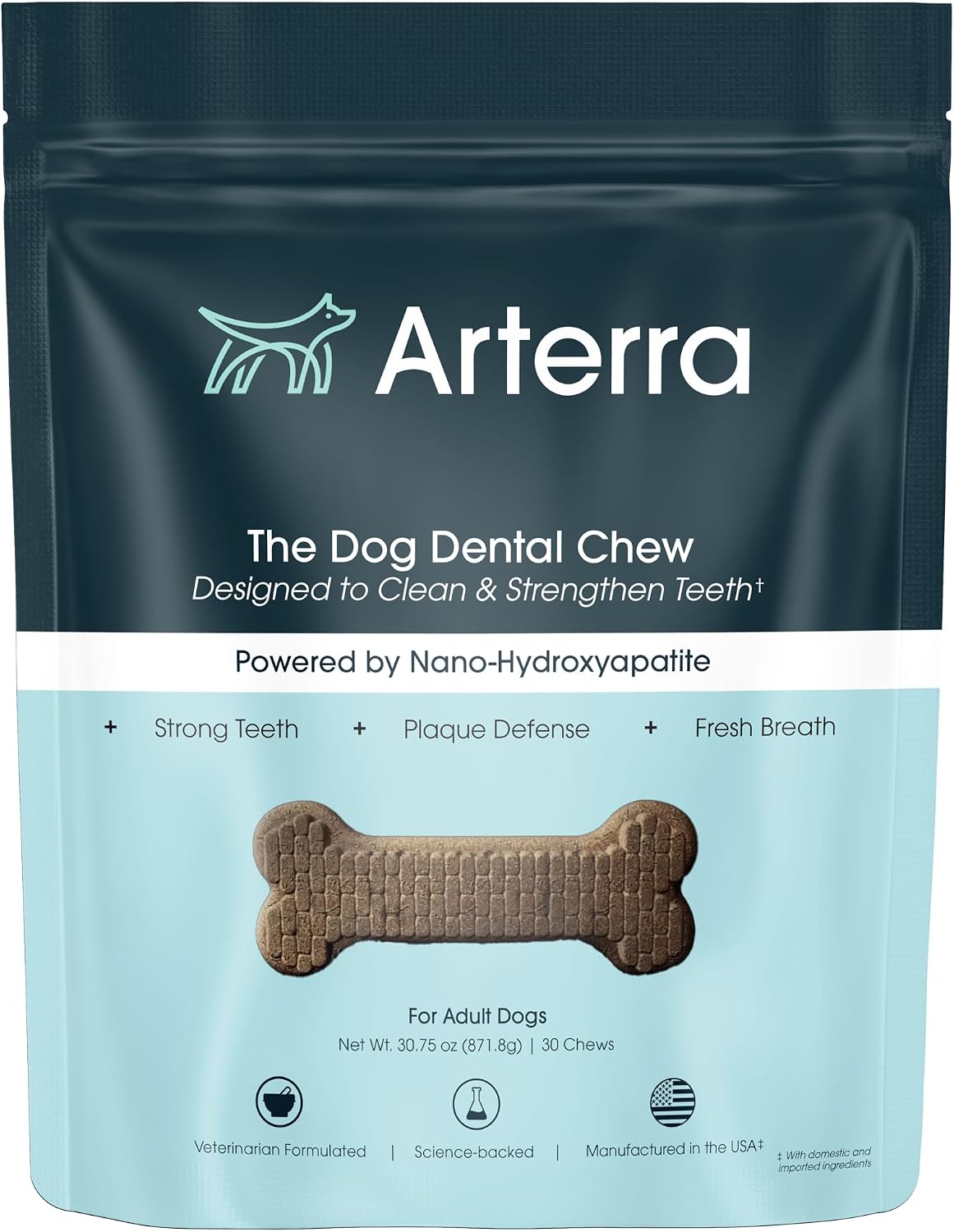 Arterra Pet Science Dog Dental Chews with Nano-Hydroxyapatite Next-Generation Daily Chews for Stronger Teeth, Fresh Breath (Small Dog, 14 Count (Pack of 1)) - Image 12