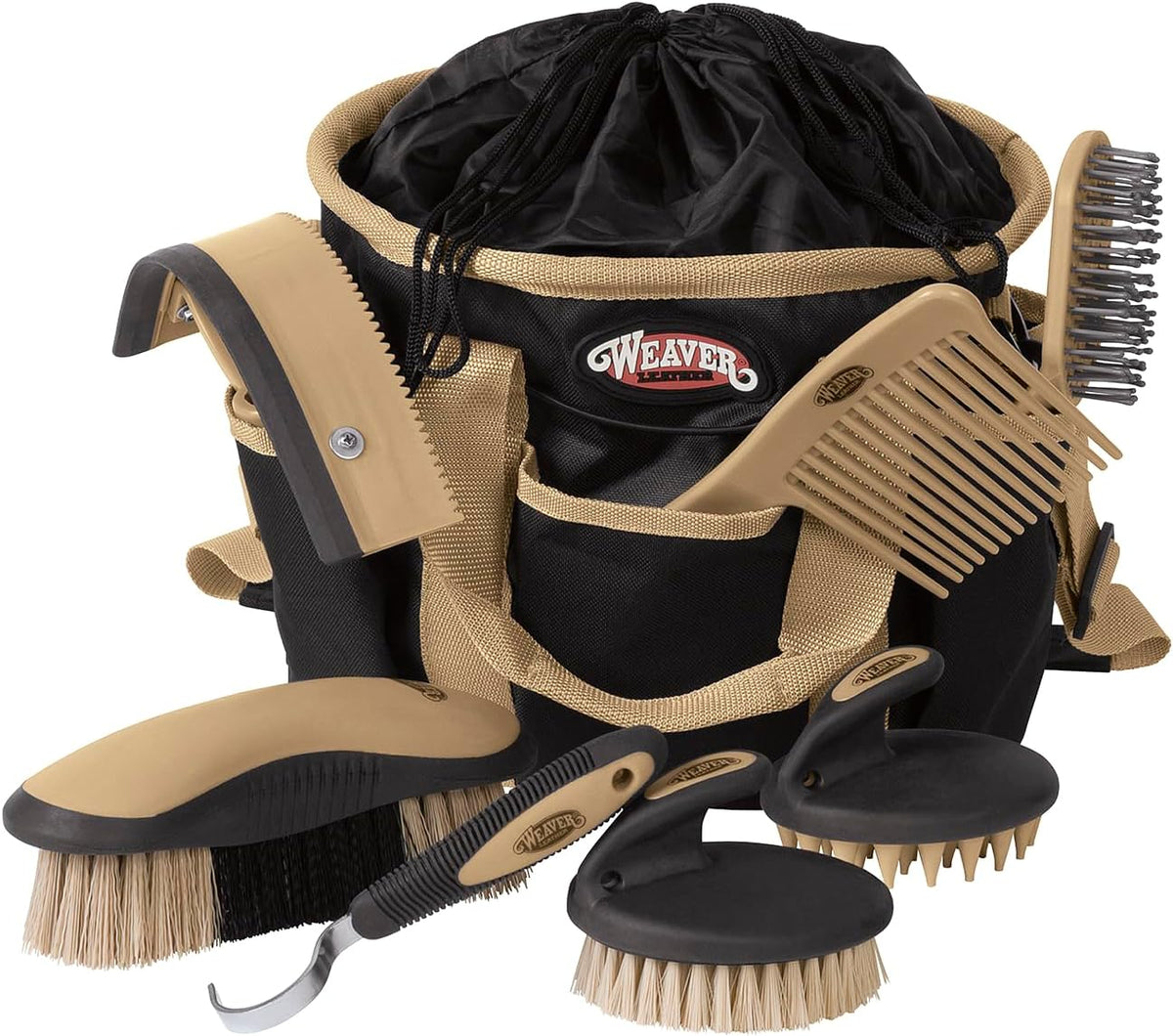 Weaver Equine horse grooming kit front view with tote bag