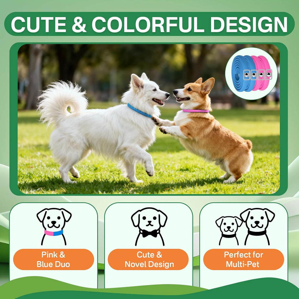 Instructions and features shown on Puyrzoe flea collar box