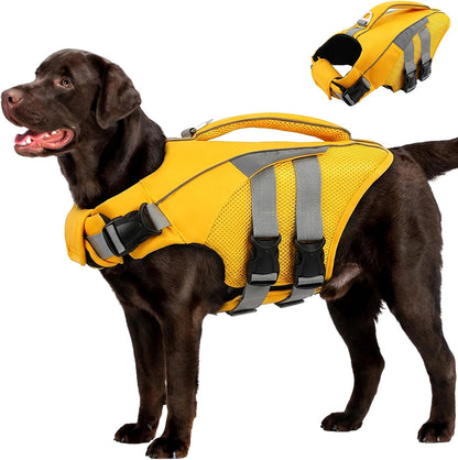MIGOHI Dog Life Jacket,Reflective Dog Life Vest for Swimming Boating,Ripstop Dog Swimsuit with Rescue Handle,Adjustable Pool Float for Small Medium Large Dogs,Pet Safe Lifesaver with Superior Buoyancy - Image 11