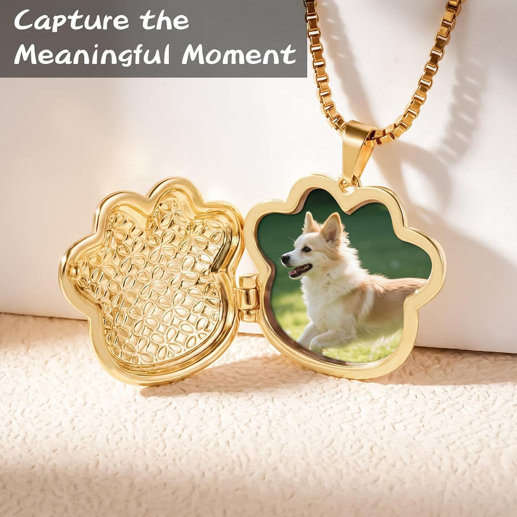 Close up of white glitter detailing on pet remembrance jewelry