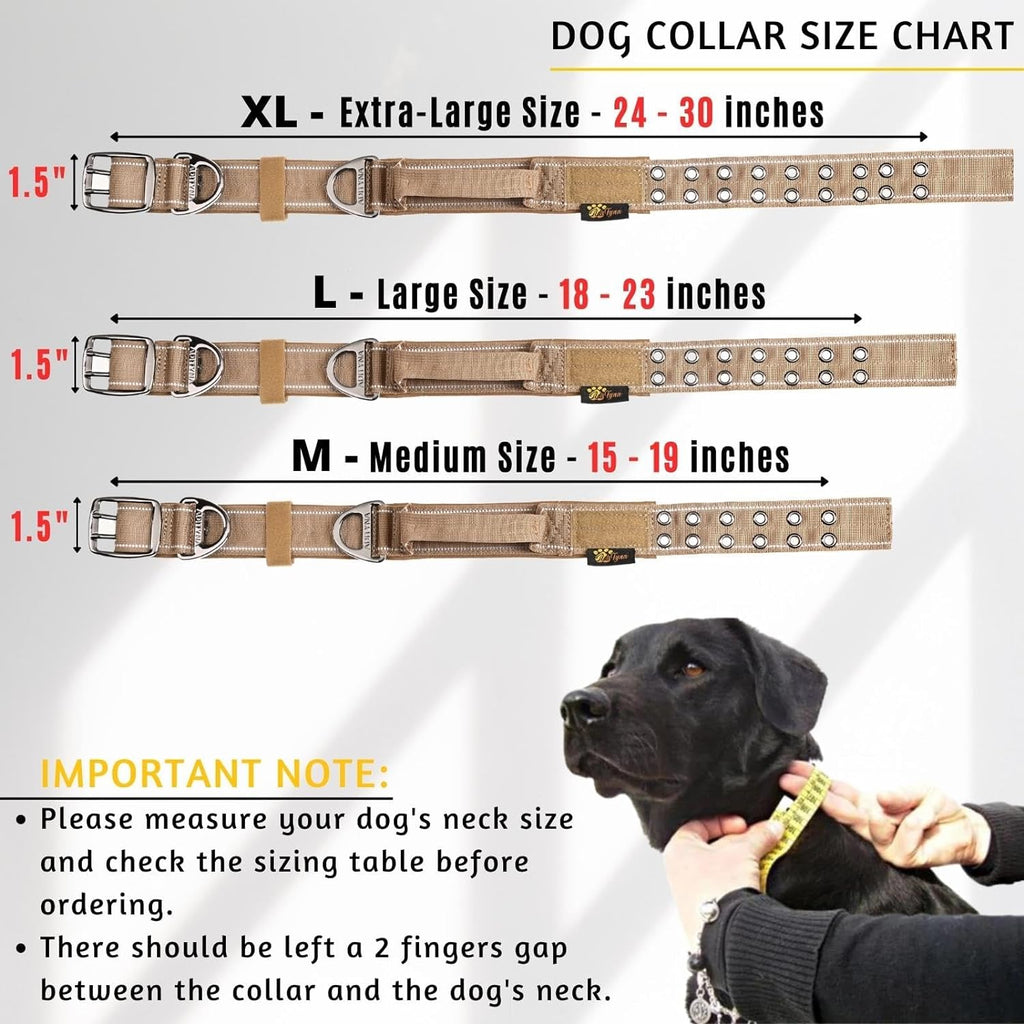Close up of Adityna dog collar control handle and padding