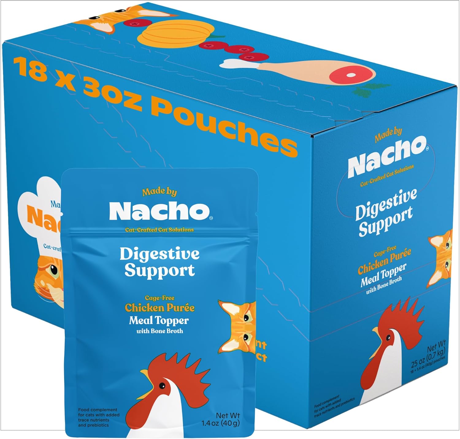Made By Nacho Digestive Support Chicken Puree front view