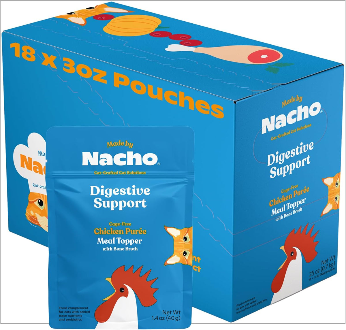 Made By Nacho Digestive Support Chicken Puree front view