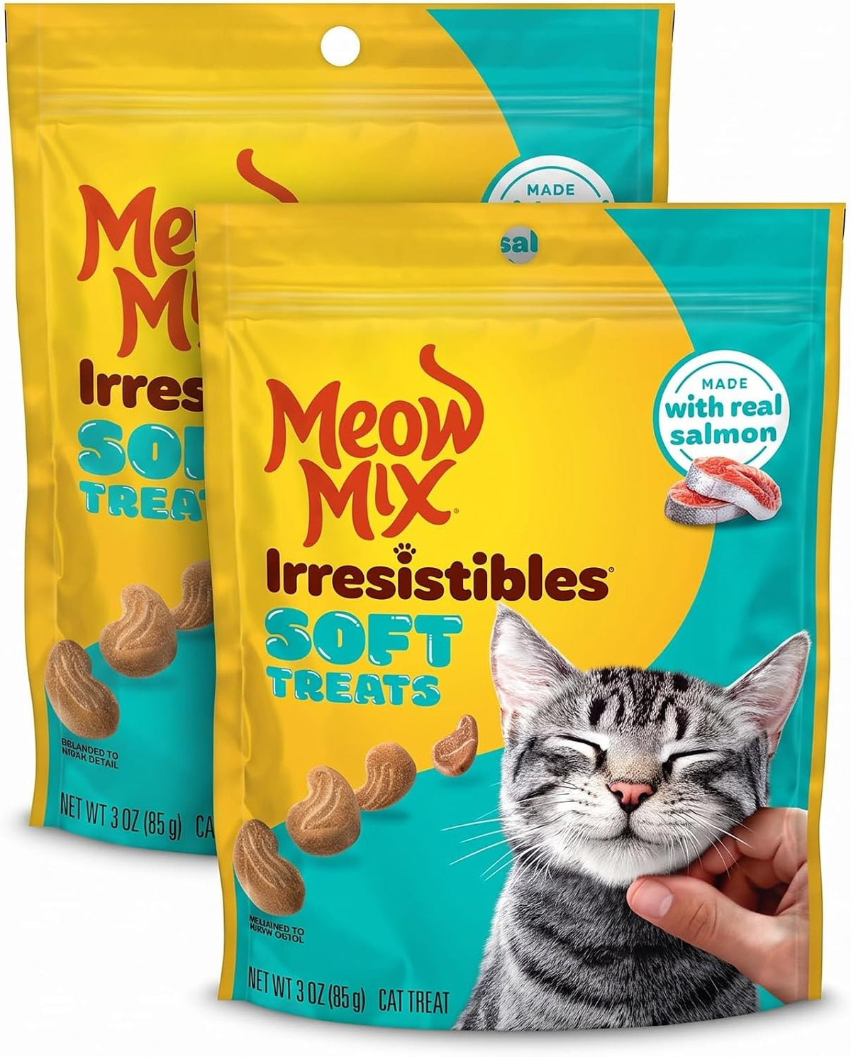 Meow Mix Irresistibles Soft Cat Treats, Chicken Recipe, 3 oz Pouches - Image 11