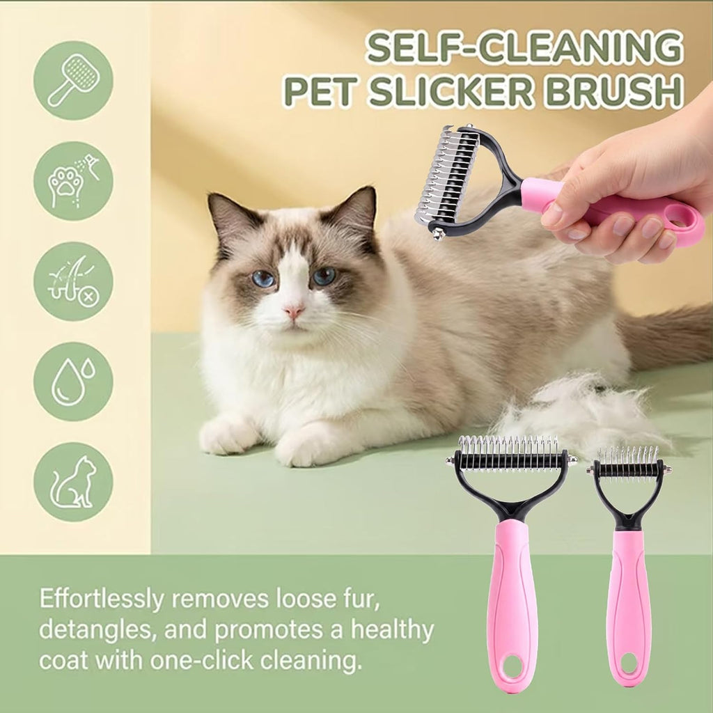 Dhgate pet undercoat rake dematting side with nine rounded teeth for knot removal