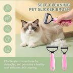 Dhgate pet undercoat rake dematting side with nine rounded teeth for knot removal