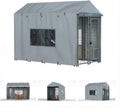 LYBOSH outdoor dog kennel cover front view gray heavy duty waterproof material