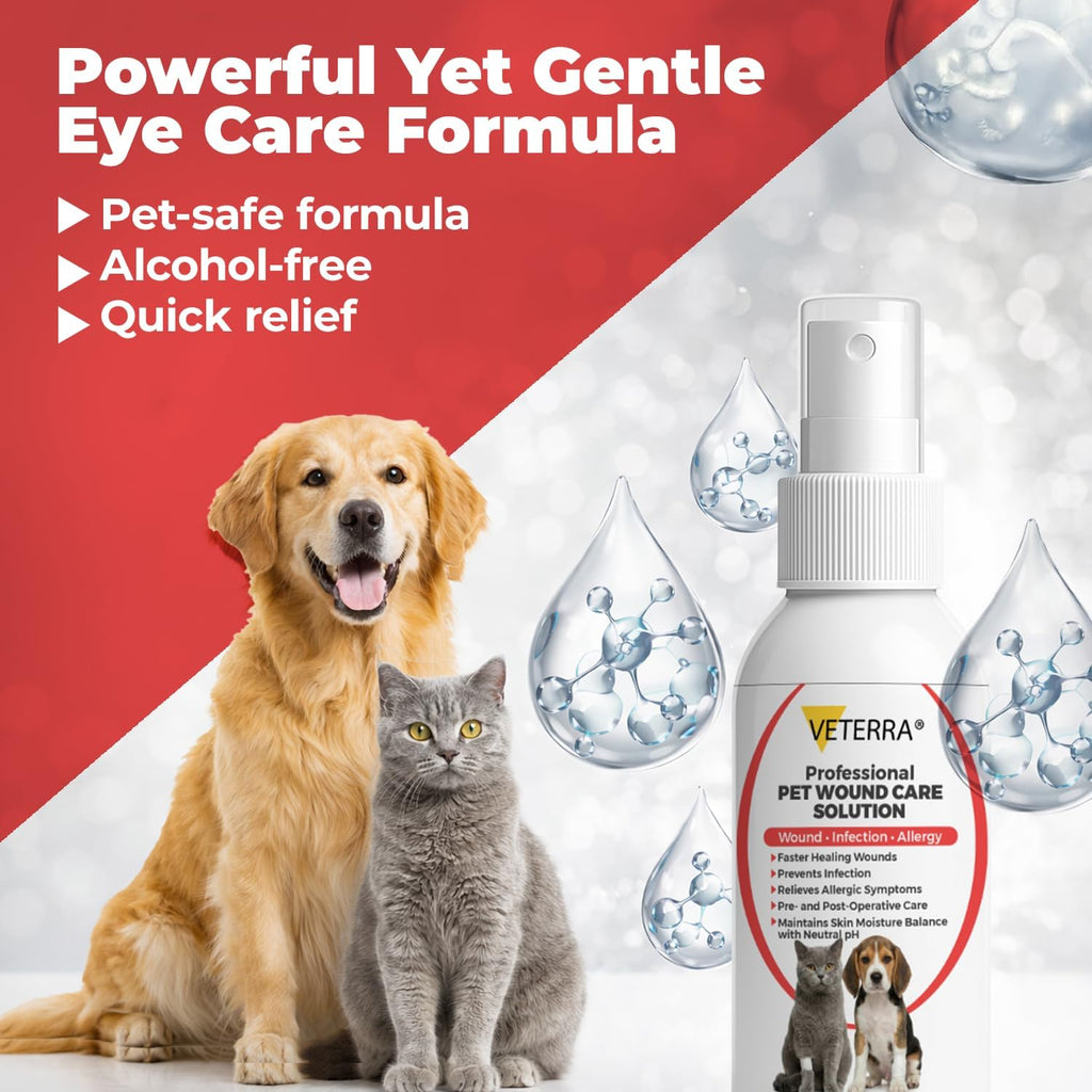 Wagging Tails veterinary recommended pet skin hygiene spray bottle back view