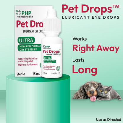 Ultra Lubricant Pet Drops 15 ml - Eye Drops for Cats and Dogs - Moisture Rich Formula, Fast Acting Hydration Dogs Eye Drop for Dry Eyes, Artificial Tears for Extra Dry Eye ( U.S Made ) - Image 9