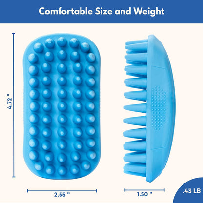 Ergonomic non slip handle design of the Freshly Bailey rubber curry comb