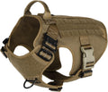 Icefang Tactical Dog Harness brown front view