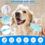 Aglads 8PCS Cat Rabbit Bunny Dog Grooming Kit,Self-Cleaning Brush,Nail Clipper,Grooming Glove,Massage Brush,Flea Comb,Towel&Travel Bag,Complete Grooming Tools for Long&Short Haired Pets(8, blue) - Image 9