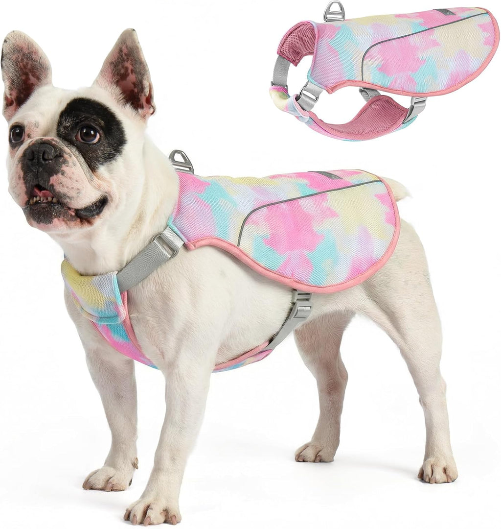 KYEESE Dog Cooling Vest, Breathable Mesh Dog Cooling Shirt for Small Dogs with D-Ring, Sun Protection Reflective Dogs Cooler Jacket with Adjustable Buckle for Summer Hiking Walking, Blue, M - Image 9