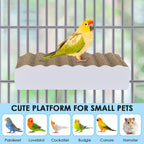Flat resting perch for cockatiels and conures