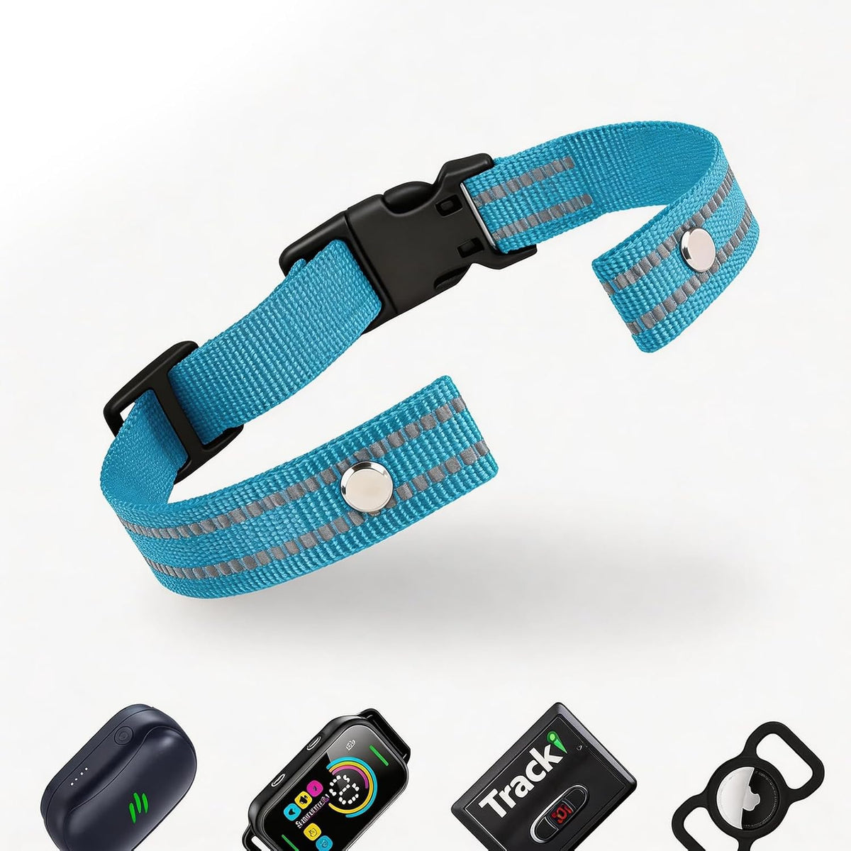 Collar Replacement Strap, Reflective Replacement Nylon Collar Strap Dog GPS Training Bark Receiver Collars, Durable Adjustable E Collar Straps for Small Medium Large Dogs, Black - Image 12
