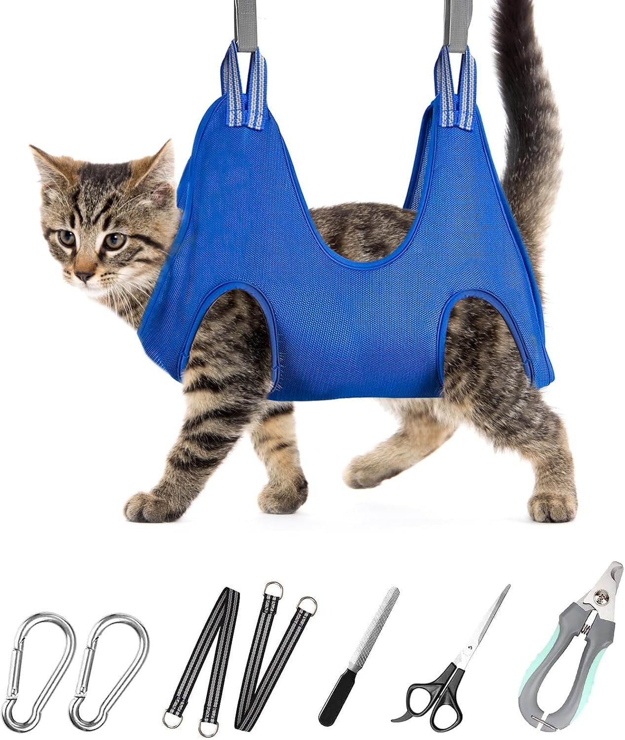 ATESON Pet Grooming Hammock with Nail Clippers/Nail Trimmers/Grooming Scissors, Dog Grooming Harness for Nail Trimming, Pet Grooming Sling Helper - Image 9