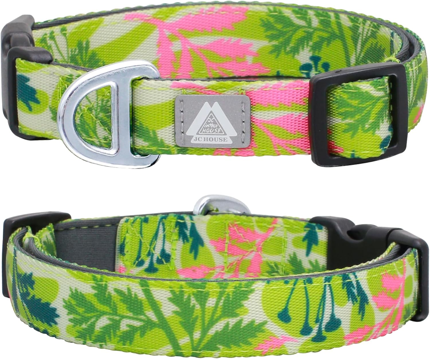Soft Padded Dog Collar, Neck 12''-20'', Adjustable Heavy Duty Collar with 3M Reflective Logo for Medium, Large Dogs, Camo Orange, M - Image 14