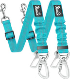 SlowTon Dog Seatbelt, 2 Pack Dog Seat Belt Car Leash Adjustable Elastic Bungee Buffer Heavy Duty Nylon Reflective Pet Safety Tether Connect to Dog Harness for Travel Riding in Vehicle (Daul Clip, B) - Image 13
