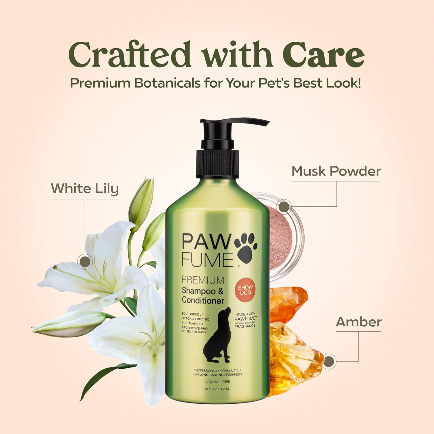 USA imported professional salon quality pet shampoo formula for long lasting fragrance