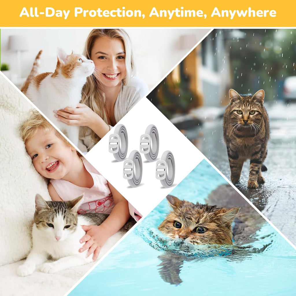 Adjustable waterproof cat flea collar strap detail