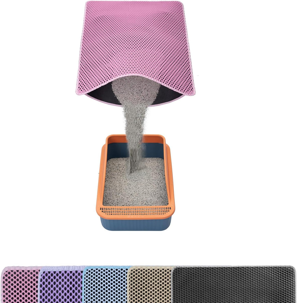 USHARP gray double layer cat litter mat floor protection layer