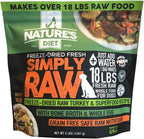 Nature's Diet Simply Raw dog food bag back panel layout