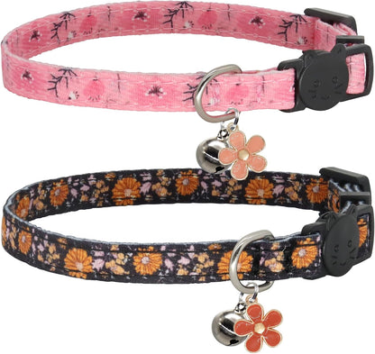 Cat Collar Breakaway, 2 Pack Cotton Kitten Collars with Bells and Removable Charms, Cute Dinosaurs Shaped for Indoor Boy, Girl and Adult Cats - Image 11