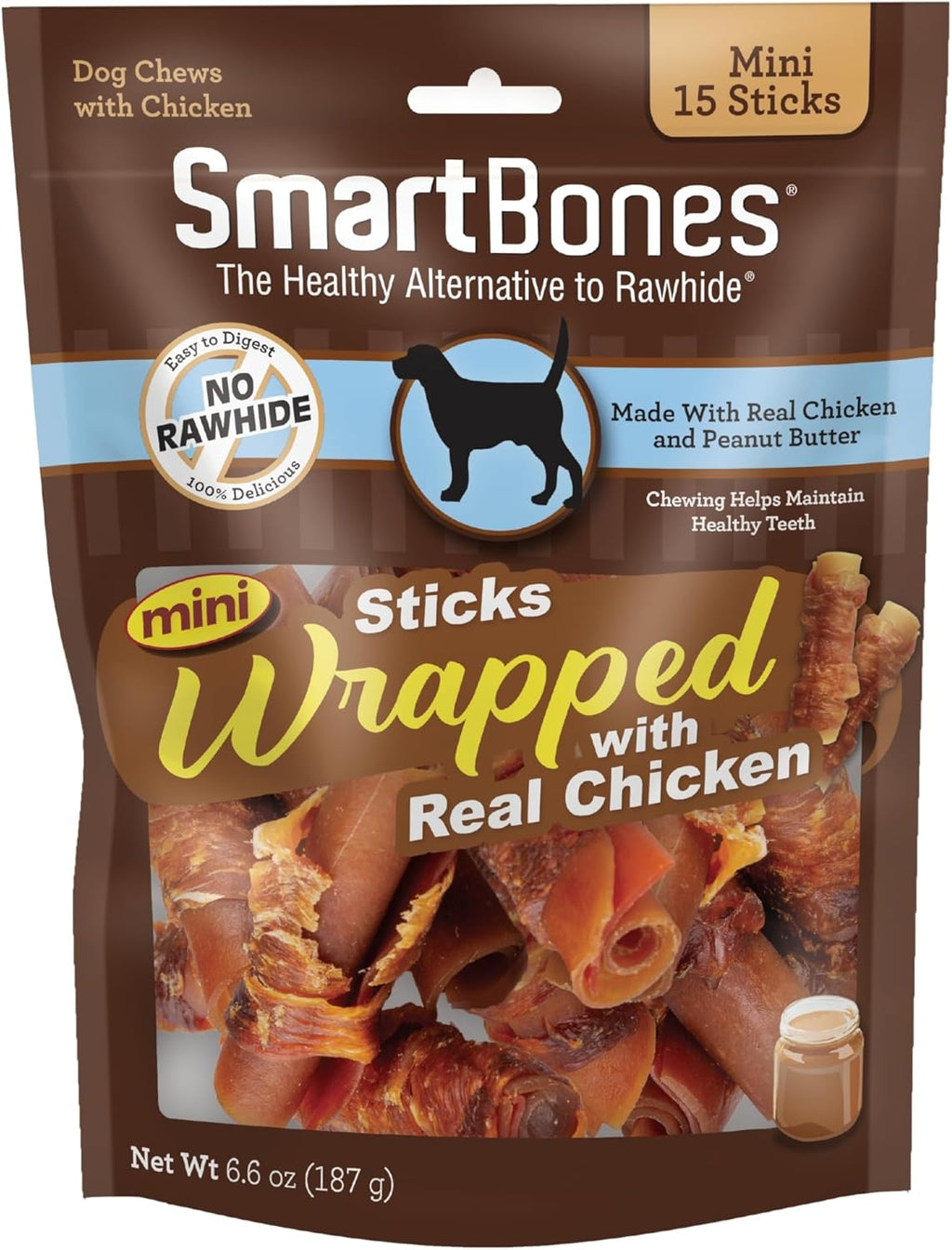SmartBones Chicken-Wrapped Sticks, Treat Your Dog to a Rawhide-Free Chew Made with Real Chicken and Peanut Butter, 7 Ounce (Pack of 2) - Image 14