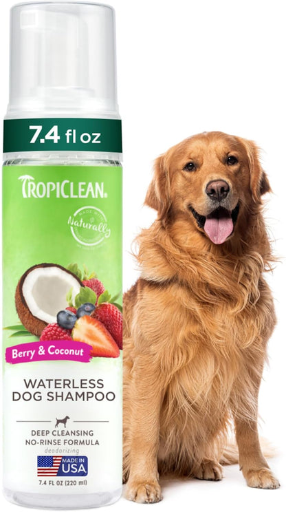 TropiClean Hypoallergenic Waterless Dog Shampoo | Dry Shampoo for Allergies & Sensitive Skin | Safe for Cats | Puppies & Kittens | No Rinse | 7.4oz - Image 13