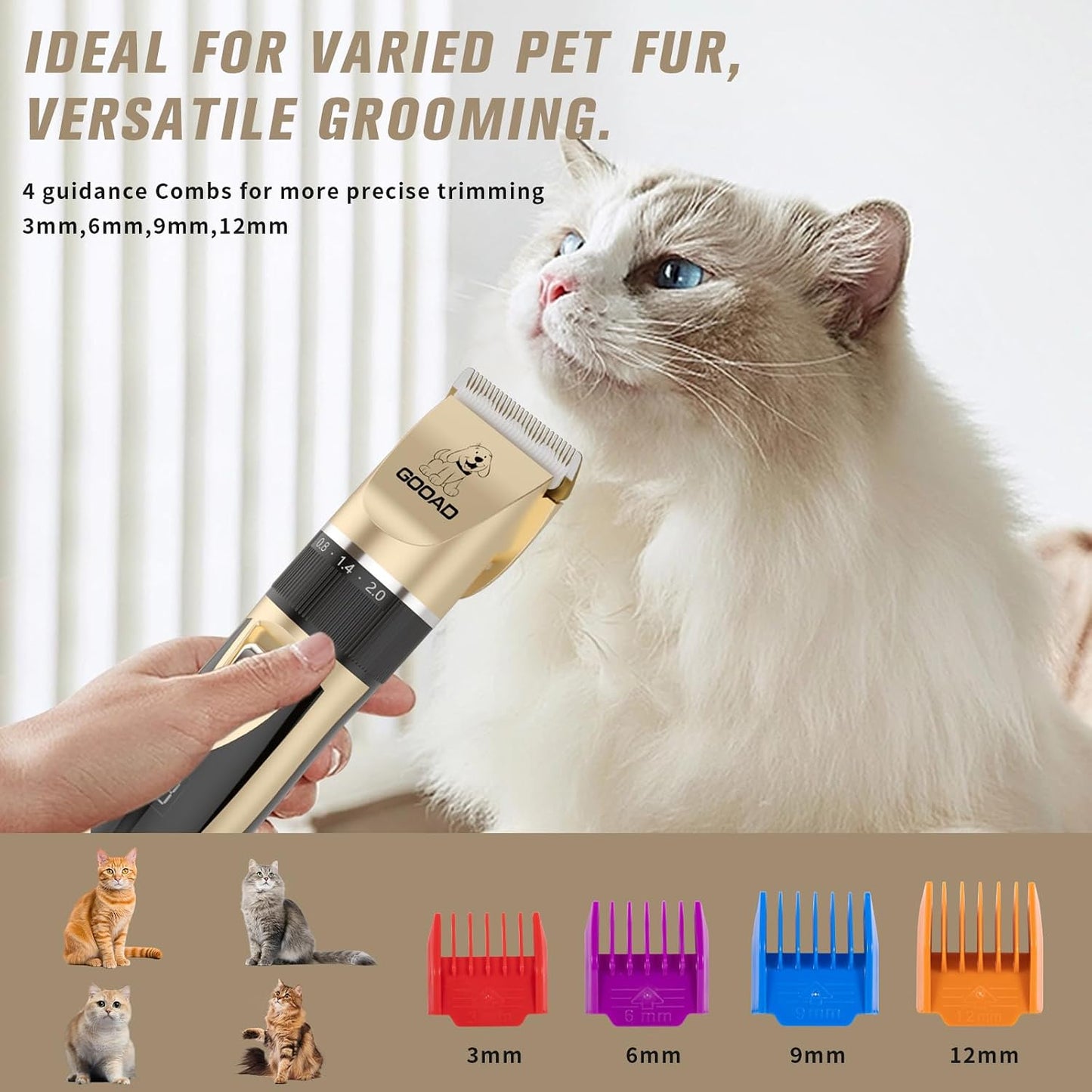 Interchangeable pet nail grinder head for small dogs and cats