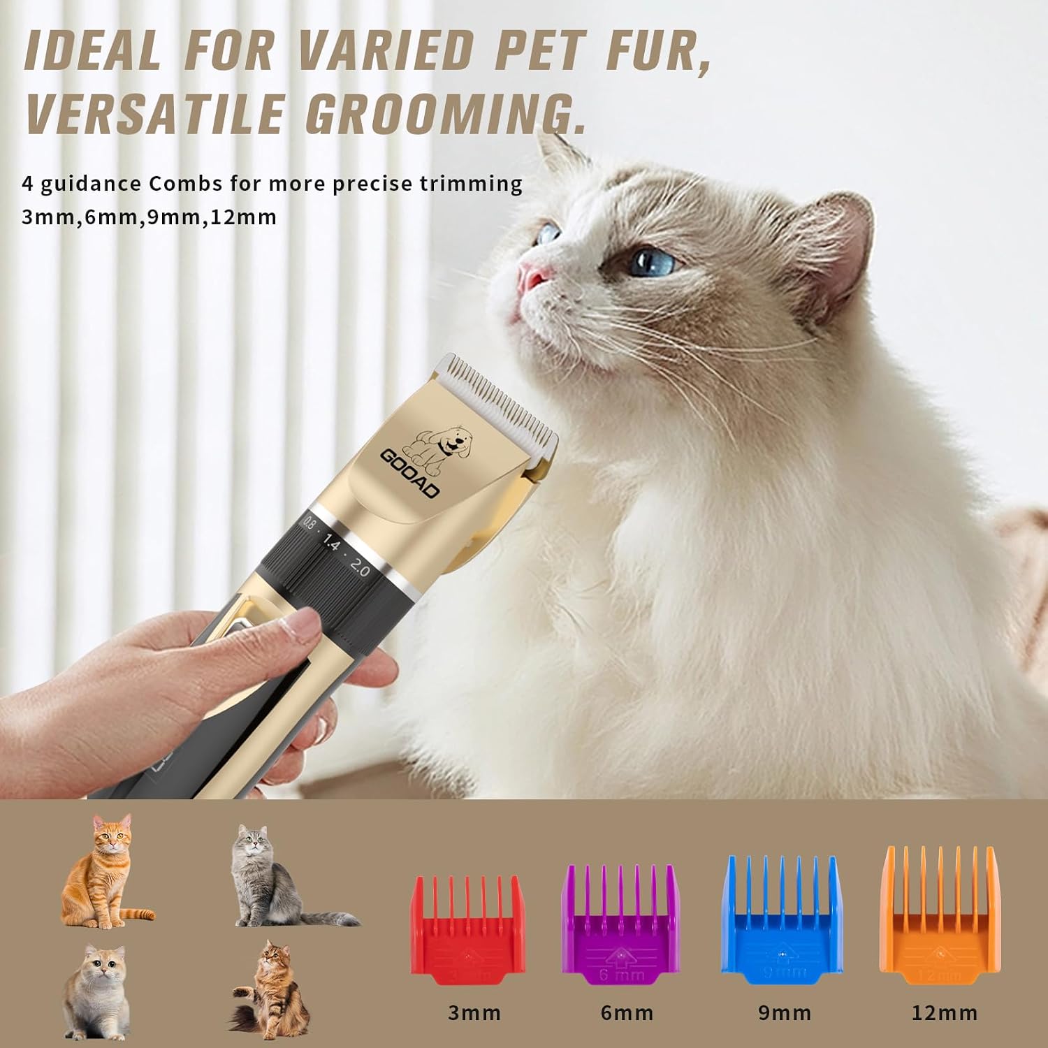 Interchangeable pet nail grinder head for small dogs and cats