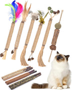 TINDTOP Silvervine Chew Sticks for Cats, 10 Pack Natural Catnip Chew Toys | for Kittens Teeth Cleaning, Matatabi Dental Care, Increase Appetite, Calm Cat Anxiety and Stress, Aggressive Chewers Toy - Image 9