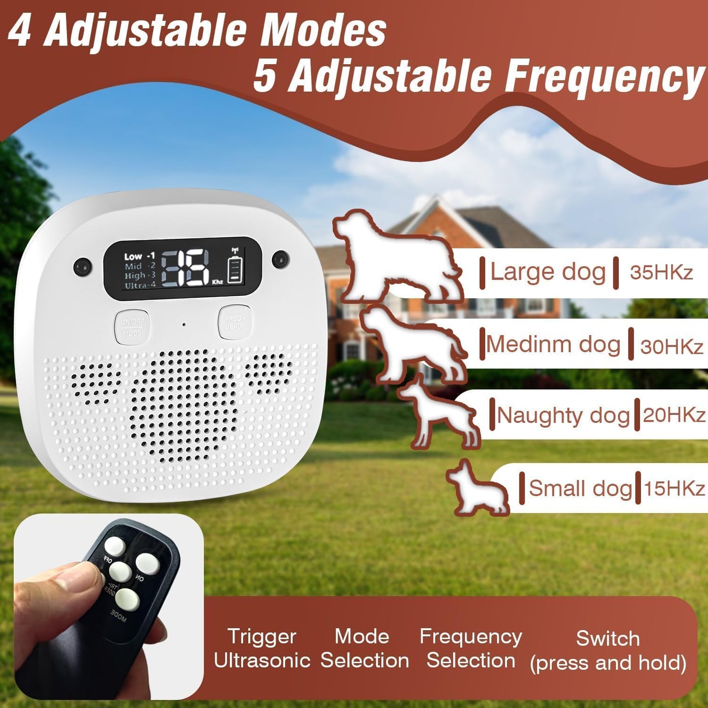 Plus Cable rechargeable dog bark silencer remote control
